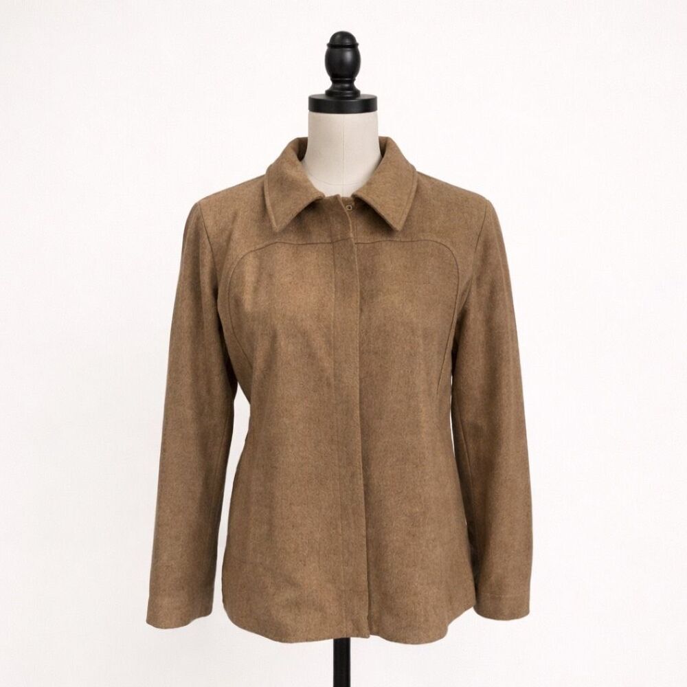 LOFT Wool Blend Jacket Size 6 | Classic Brown Fall Coat